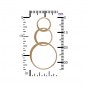 Bronze Three Circles of Life Link 19x36mm