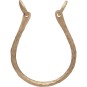 Hammered U Shape Festoon in Bronze 25x19mm