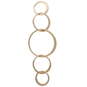 Bronze Five Circle of Life Link 18x55mm Back View