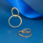Bronze Two Circles of Life Link 17x27mm