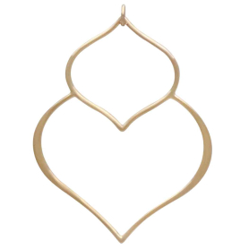 Bronze Double Lotus Petal Pendant Back View