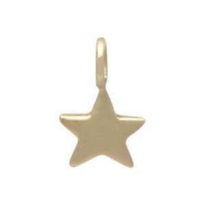Tiny Star Dangle Charm - Bronze 8x5mm