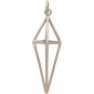 Cage Kite 3D Pendant - Bronze 36x11mm