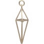 Cage Kite 3D Pendant - Bronze 36x11mm