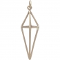 Cage Kite 3D Pendant - Bronze 36x11mm