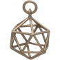 Sacred Geometry Wire Icosahedron Pendant - Bronze 21x15mm