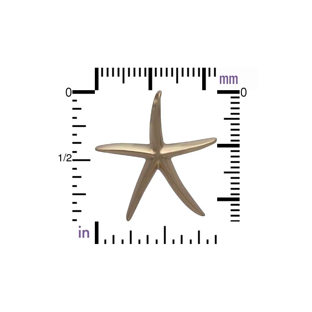 Starfish Bead - Bronze 24x23mm