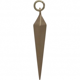 Long Spike Charm - Bronze Jewelry Charm 35x6mm
