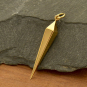 Long Spike Charm - Bronze Jewelry Charm 35x6mm