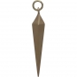 Long Spike Charm - Bronze Jewelry Charm 35x6mm