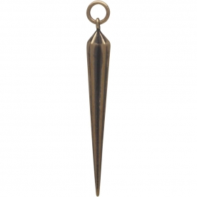 Large Ridged Star Spike Charm - Bronze 41x4mm