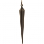 Large Ridged Star Spike Charm - Bronze 41x4mm