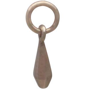 Bronze Faceted Teardrop Charm -13mm DISCONTINUED