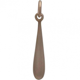 Bronze Solid Teardrop Charm -24mm