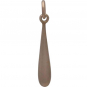 Bronze Solid Teardrop Charm -24mm