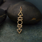 Bronze Stacked Elements Charm 32x6mm