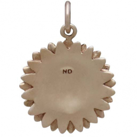 Bronze Sunflower Charm 22x15mm