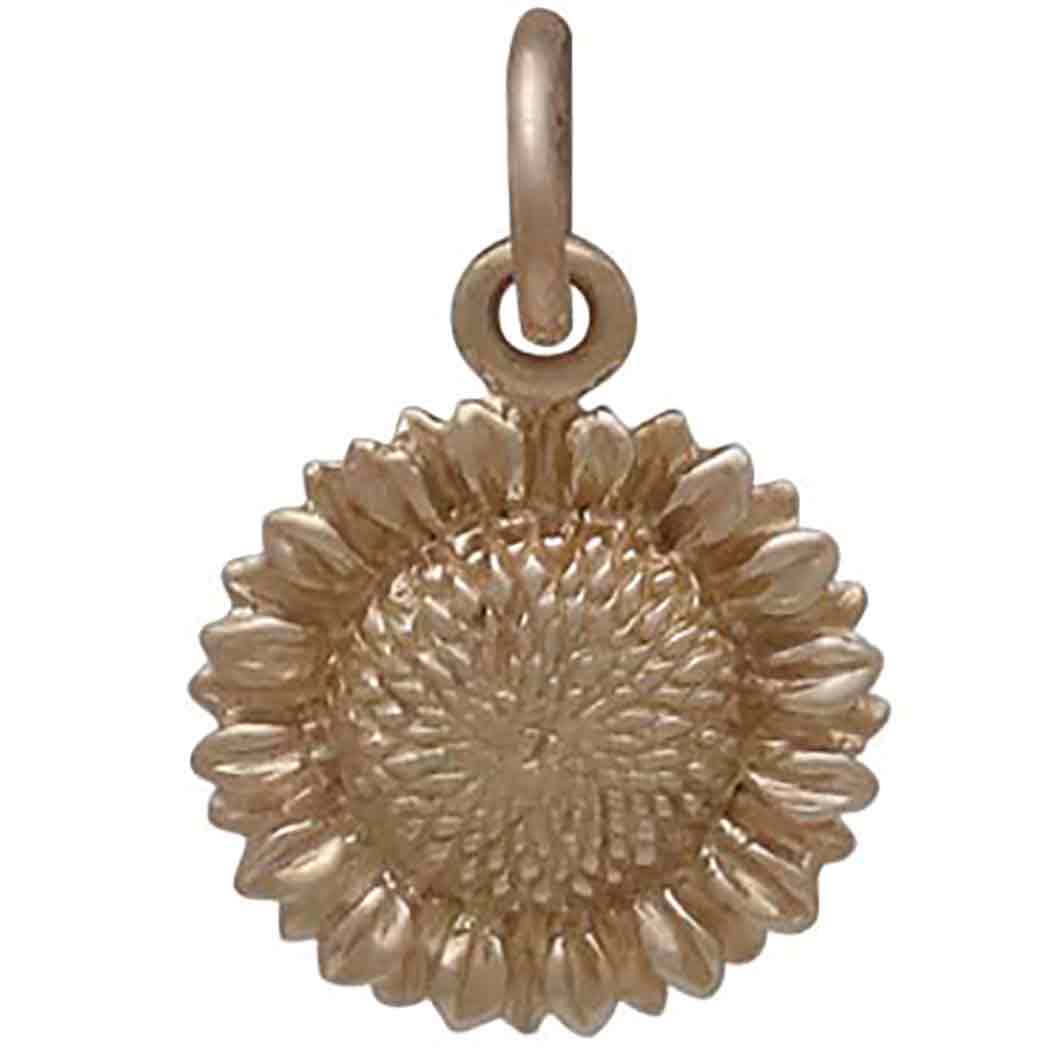 Bronze Small Sunflower Charm 16x11mm