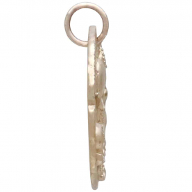 Bronze Octopus Coin Pendant Side View