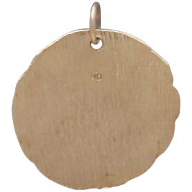 Bronze Octopus Coin Pendant Back View