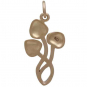 Bronze Three Mushroom Charm 25x12mm