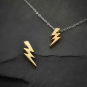 Bronze Lightning Bolt Bead 16x6mm