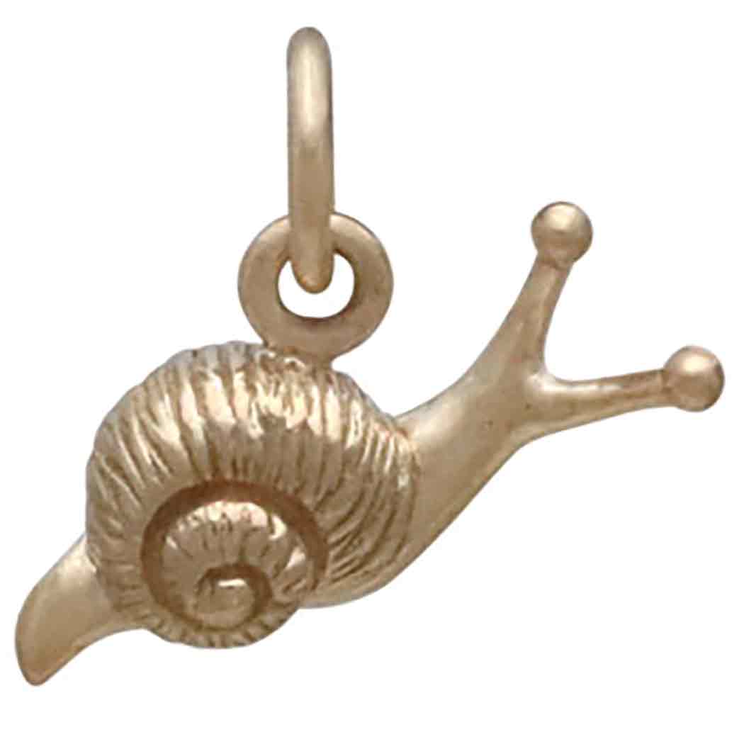 Bronze Snail Charm Front View