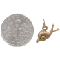 Bronze Snail Charm with Dime