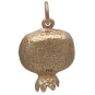 Bronze Pomegranate Charm Back View