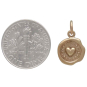 Bronze Wax Seal Heart Charm with Dime