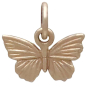 Bronze Textured Butterfly Charm Front View