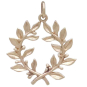 Bronze Laurel Wreath Pendant Front View