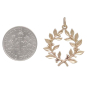 Bronze Laurel Wreath Pendant with Dime