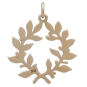 Bronze Laurel Wreath Pendant Back View