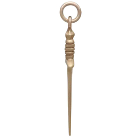 Bronze Medium Sword Charm Side View