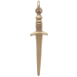 Bronze Medium Sword Charm Front View