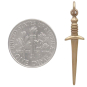 Bronze Medium Sword Charm with Dime