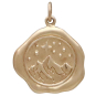 Bronze Mountain Wax Seal Charm Front View