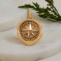 Nina Designs Bronze Wax Seal Compass Pendant