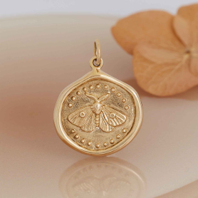 Bronze Wax Seal Moth Charm