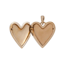 Bronze Heart Locket open view