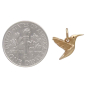 Bronze 3D Hummingbird Charm with Dime