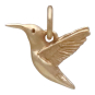 Bronze 3D Hummingbird Charm Back View