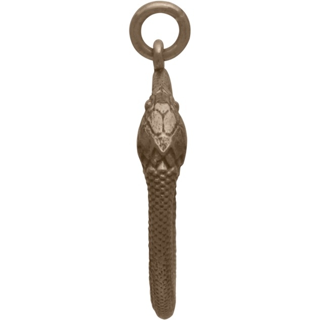 Ouroboros Snake Pendant - Bronze 26x21mm