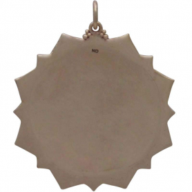 Bronze Lotus Mandala Pendant 34x29mm