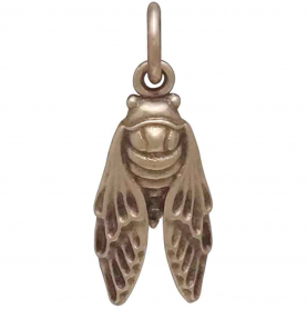Bronze Small Cicada Charm 21x8mm