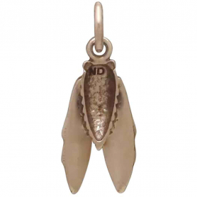 Bronze Small Cicada Charm 21x8mm
