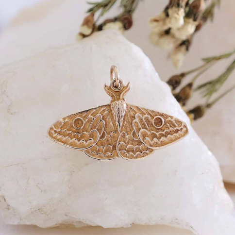 Bronze Luna Moth Charm