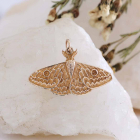 Bronze Dimensional Moth Charm 21x30mm
