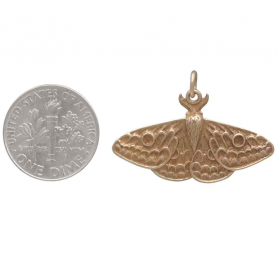 Bronze Dimensional Moth Charm